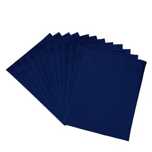 Heavyweight Factory Pre Washed Flour Sack Tea Towel 27x 27 Hemmed on all 4 Sides 6 Colors Available Navy