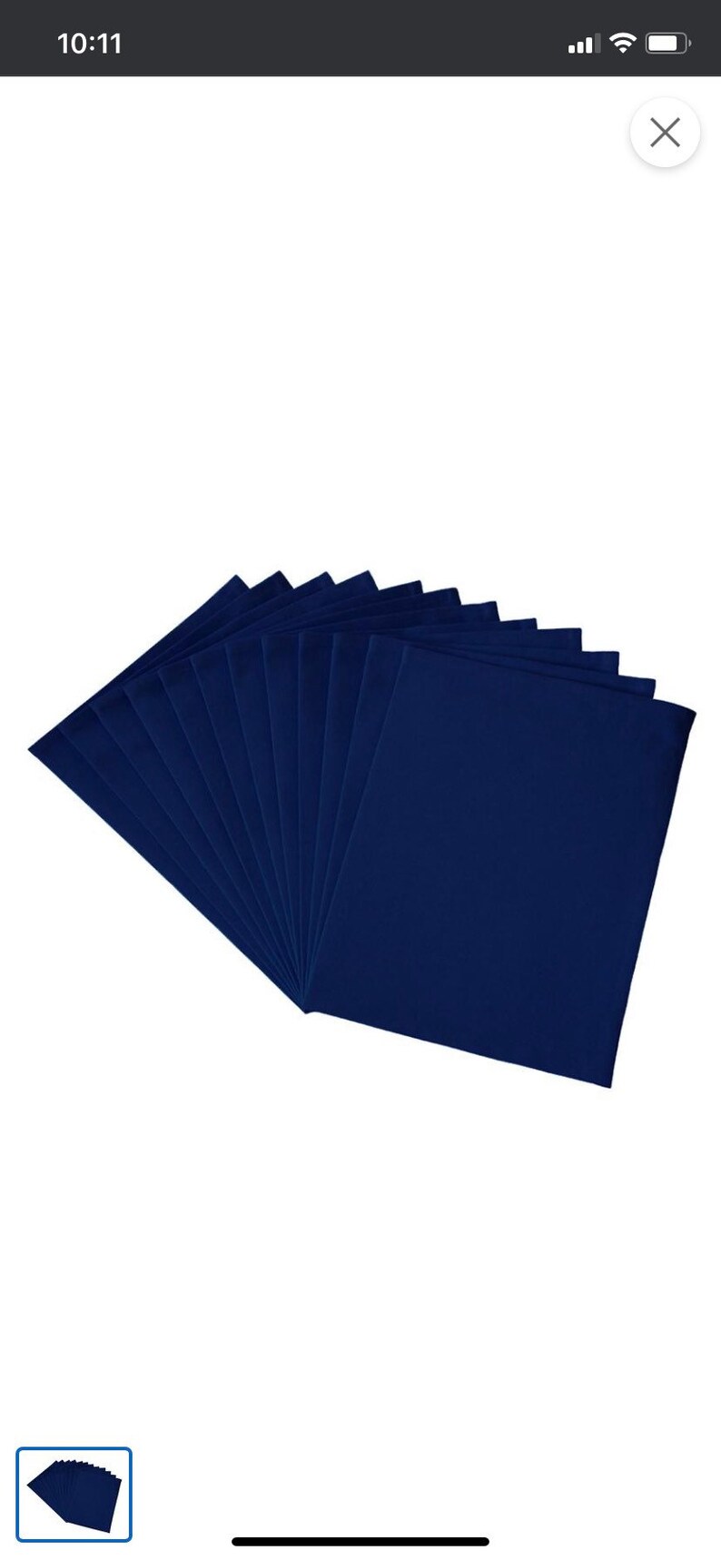 Heavyweight Factory Pre Washed Flour Sack Tea Towel 27x 27 Hemmed on all 4 Sides 6 Colors Available Navy