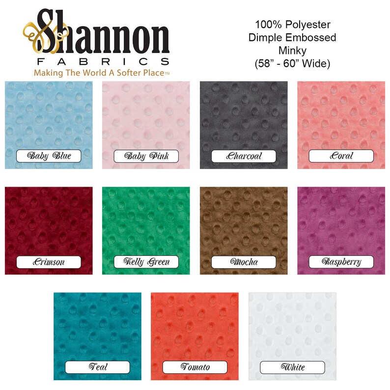 Shannon Dimple Dot Embossed Minky Fabric 5860 Wide Etsy