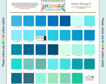 Robert Kaufman KONA Solid Color 100% Cotton Fabric - Color Group F