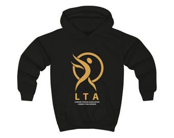 LTAゴールドロゴ入りキッズパーカー｜ユース用ブラックプルオーバー