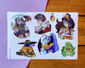 Hades Chthonic Friends! Sticker Sheet