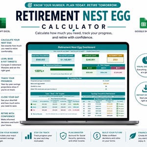 Retirement Savings Calculator – Nest Egg & Retirement Goal Planner