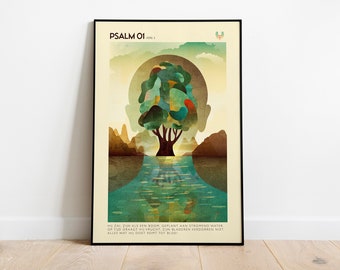 Psalm 1 A tree by flowing waters (also available in GERMAN or ENGLISH!)