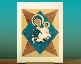 The burning bush that does not burn (contemporary icon)