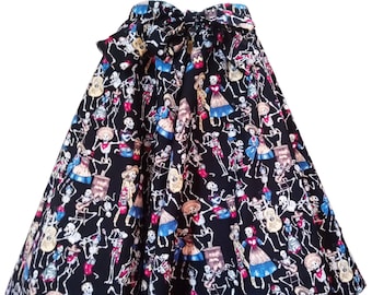 1950s Vintage Retro Rockabilly Circle Skirt Day of The Dead Choice of Sizes