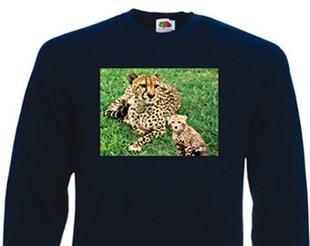 Cheetah Sweatshirt - Etsy UK