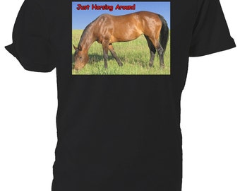 Just Horsing Around Skewbald Horse T shirt Choice of size /& colours!