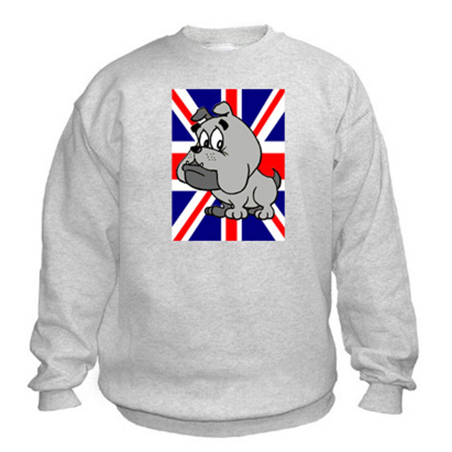 Puppy Bulldog Union Jack Sweatshirt. Fleecy Lined Ribbed Cuffs Etsy
