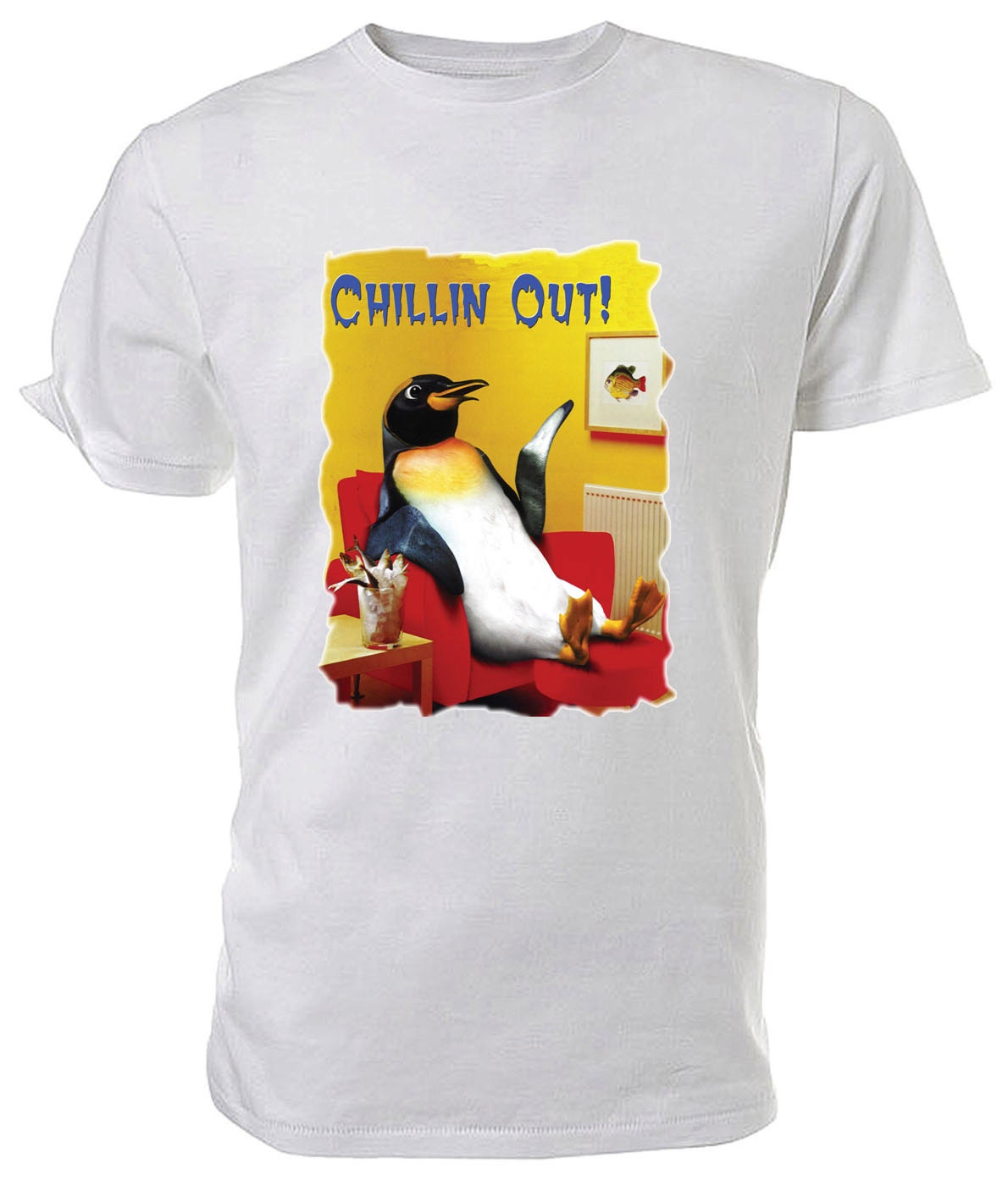 Tan actual como Pingüino a pis Para Hombre O Dama Ajustado Camiseta-T-Shirt