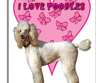 Poodle Dog, I Love Poodles,  Mouse Mat, Mouse Pad