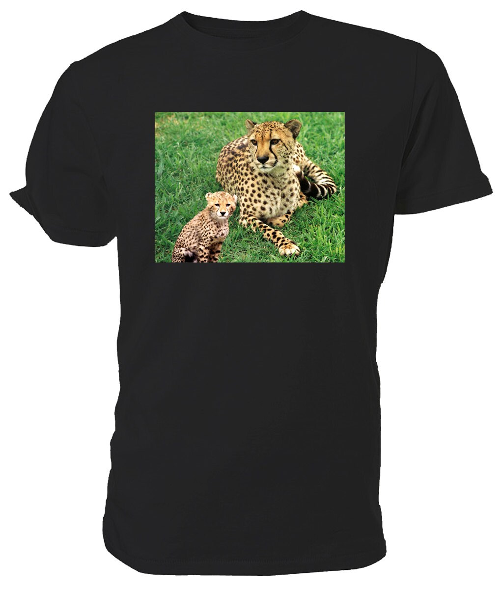 Cheetah T shirt. classic round neck short sleeved choice of Etsy