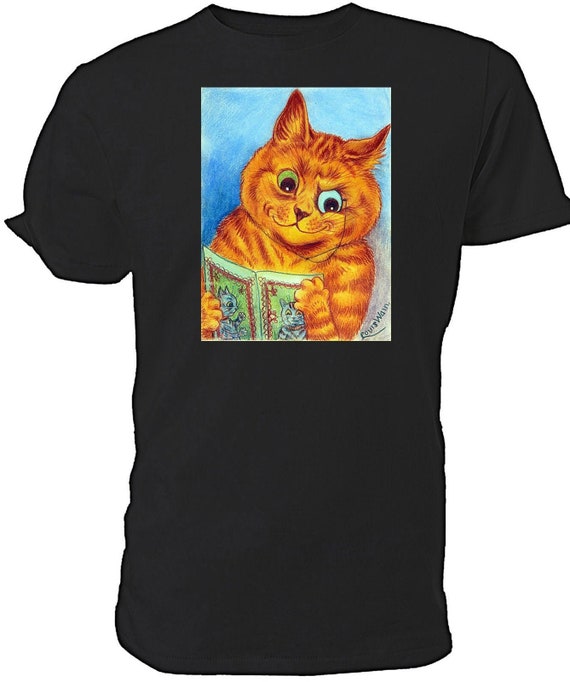 Cat Musicians Gift for Him Cat T-Shirt Louis Wain Art T-Shirt Cat Lover Gift Unisex T-Shirt Gift for Her