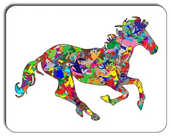 Psychedelic  Horse Mouse Mat, Mouse Pad