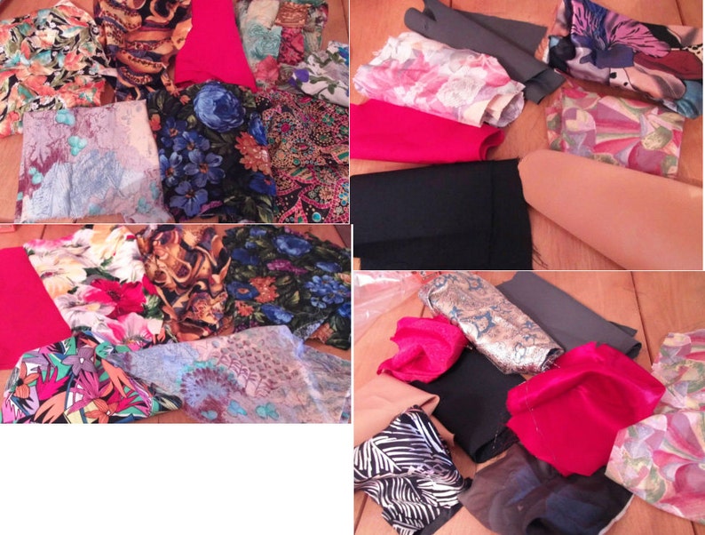 bundle x 20 pieces mixed bundle nothing smaller than 4x4 Fabric scraps