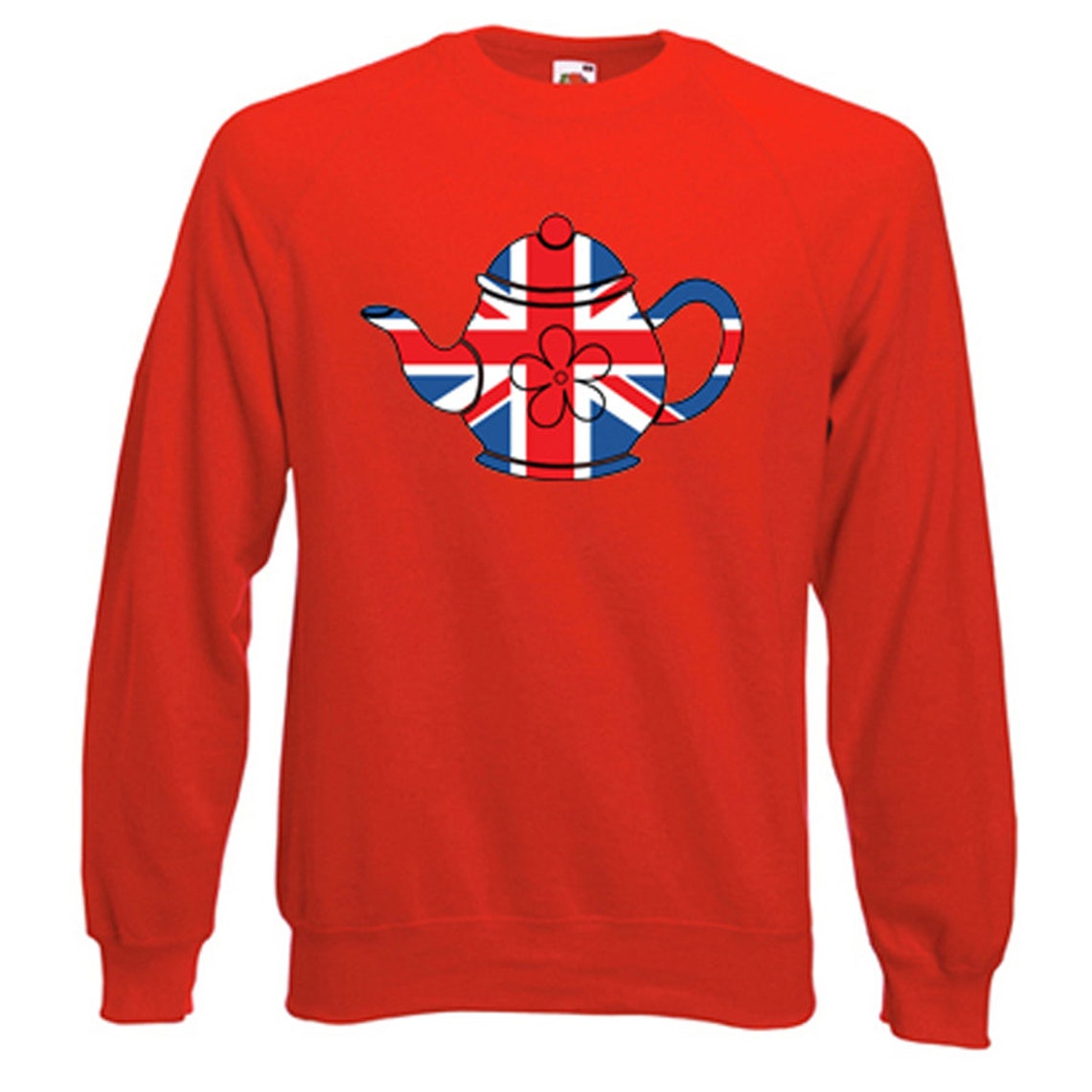 Best of British Union Jack Teapot Sweatshirt. Fleecy Lined Etsy UK