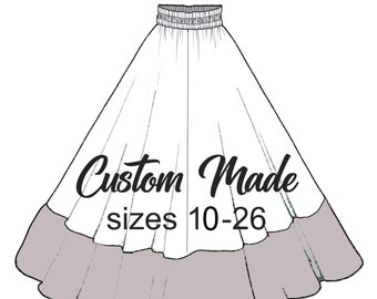 1950s Vintage Retro Rockabilly circle Skirt, Pick Your Fabric handmade to order choice of size/Dotty style 4