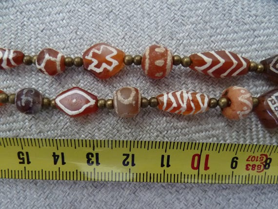 Gorgeous Rare ANCIENT CARNELIAN Etched Agate Ston… - image 9