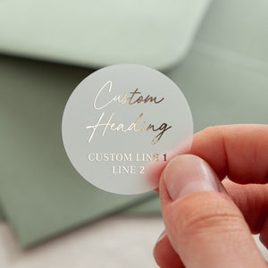 Your Own Wording | Custom Foiled Stickers | Personalised | Gold or Silver Foiled Stickers