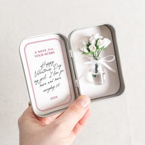 A Dozen Forever Roses Keepsake in Mini Tin | Red Roses Valentine's Day Gift for Her image 4
