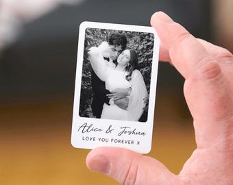 Personalised Photo & Message Wallet Card | Valentine's Day Gift for Him, Photo Gift for Couples, Custom Metal Wallet Card