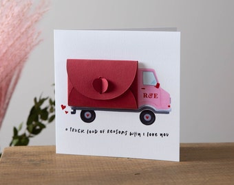 Truck Loads of Love Valentine's Card | Couples Valentine's Day Cards For Him, Boyfriends, Husband, Her, Girlfriends, Wife