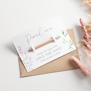 Wildflowers 'Pencil Us In' Save the Date