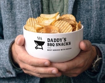 Personalised Icon Snack Bowl | Father's Day Barbecue Gift