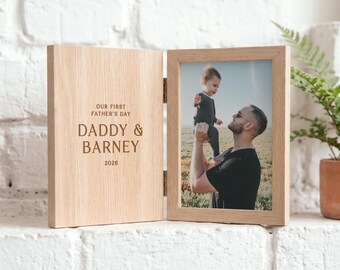First Father's Day Wooden Photo Frame | Gift for New Dads
