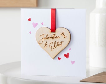 Watercolour Hearts Keepsake Card