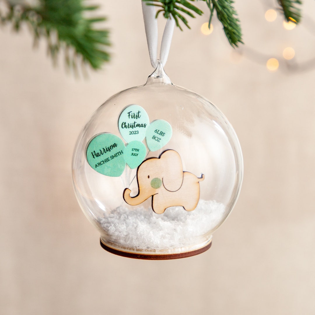 First Christmas Baby Details Bauble Etsy UK