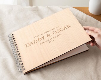 Personalised Wooden Special Memories Scrapbook | Father's Day Photo Book