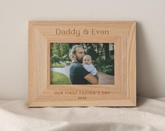 First Father's Day Engraved Photo Frame | Gift for New Dads