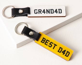 Personalised Number Plate Keyring