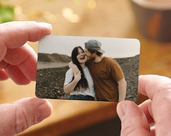 Personalised Photo Valentine's Day Wallet Card | Valentine's Day Gift for Him, Photo Gift for Couples, Custom Metal Wallet Card