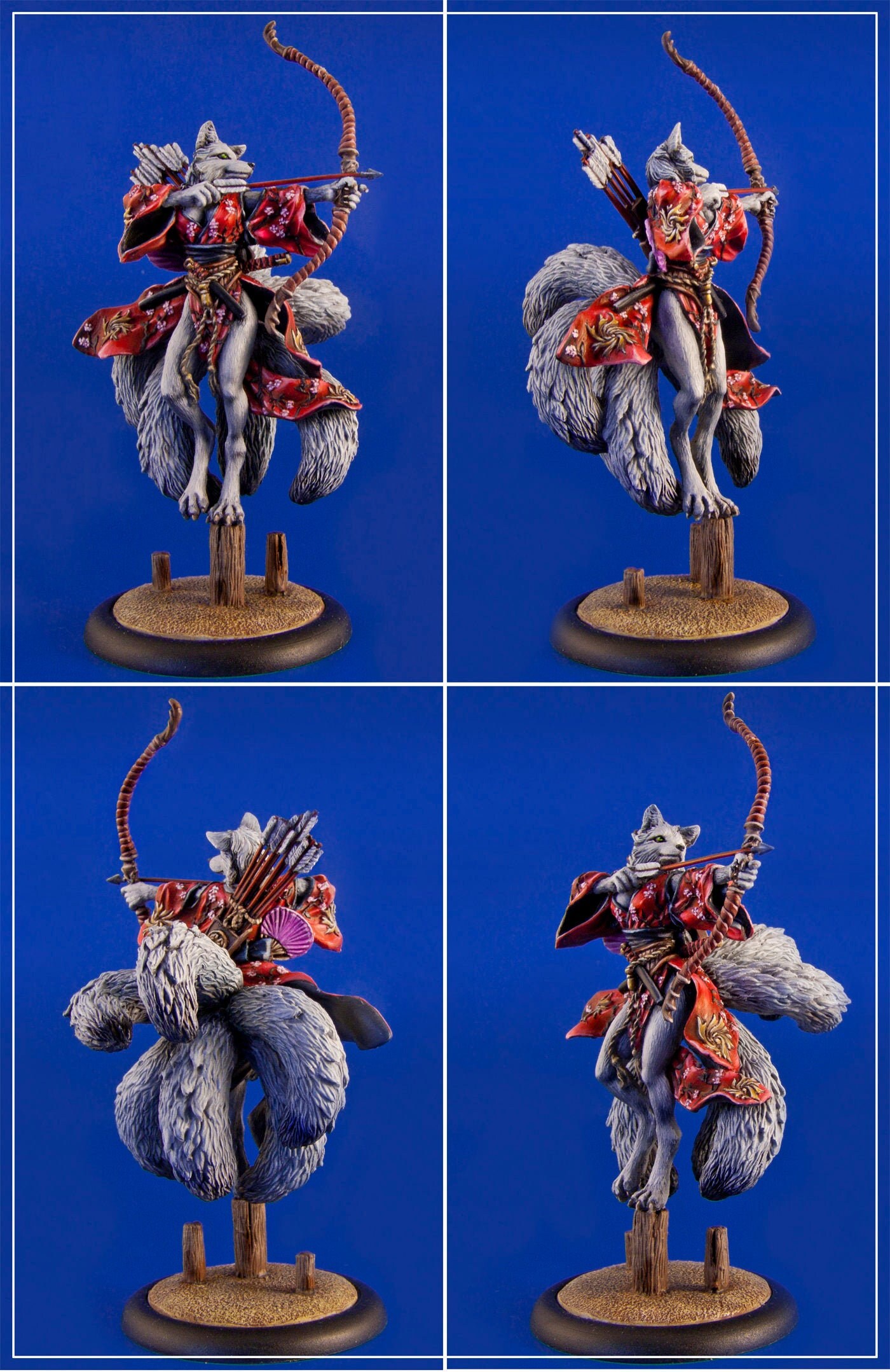 YUMIKO Kitsune archer Fantasy Resin Miniature D&D Etsy