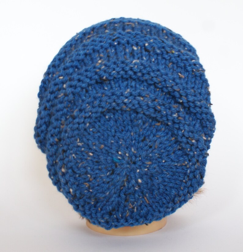 Blue Tweed Slouch Hat Women Beanies Hat Slouch Beanie - Etsy