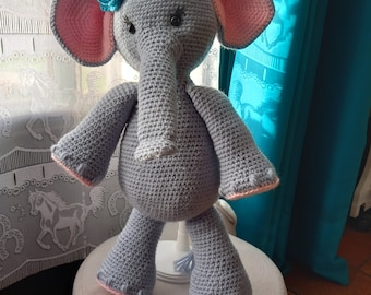 Olifant amigurumi knuffel gehaakte pluche