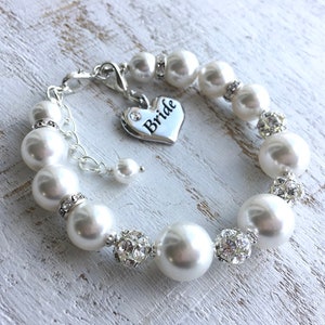 Bride gift from Mom, Bride gift from Mother, Bridesmaid, Maid of Honor, Sister Groom Dad Gift for Daughter on her Wedding Day Bride Bracelet