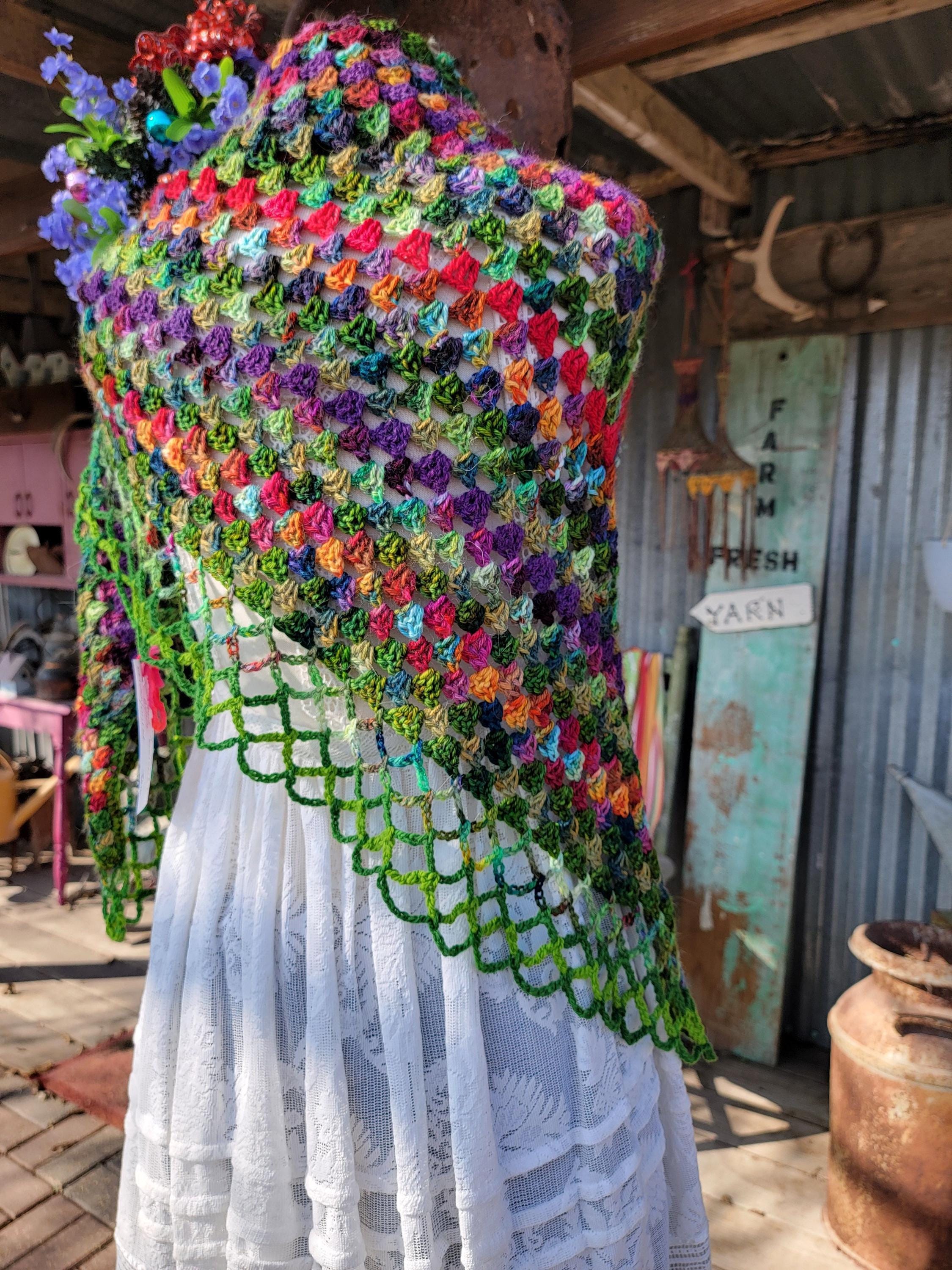 Berry Picking Satin Shawl