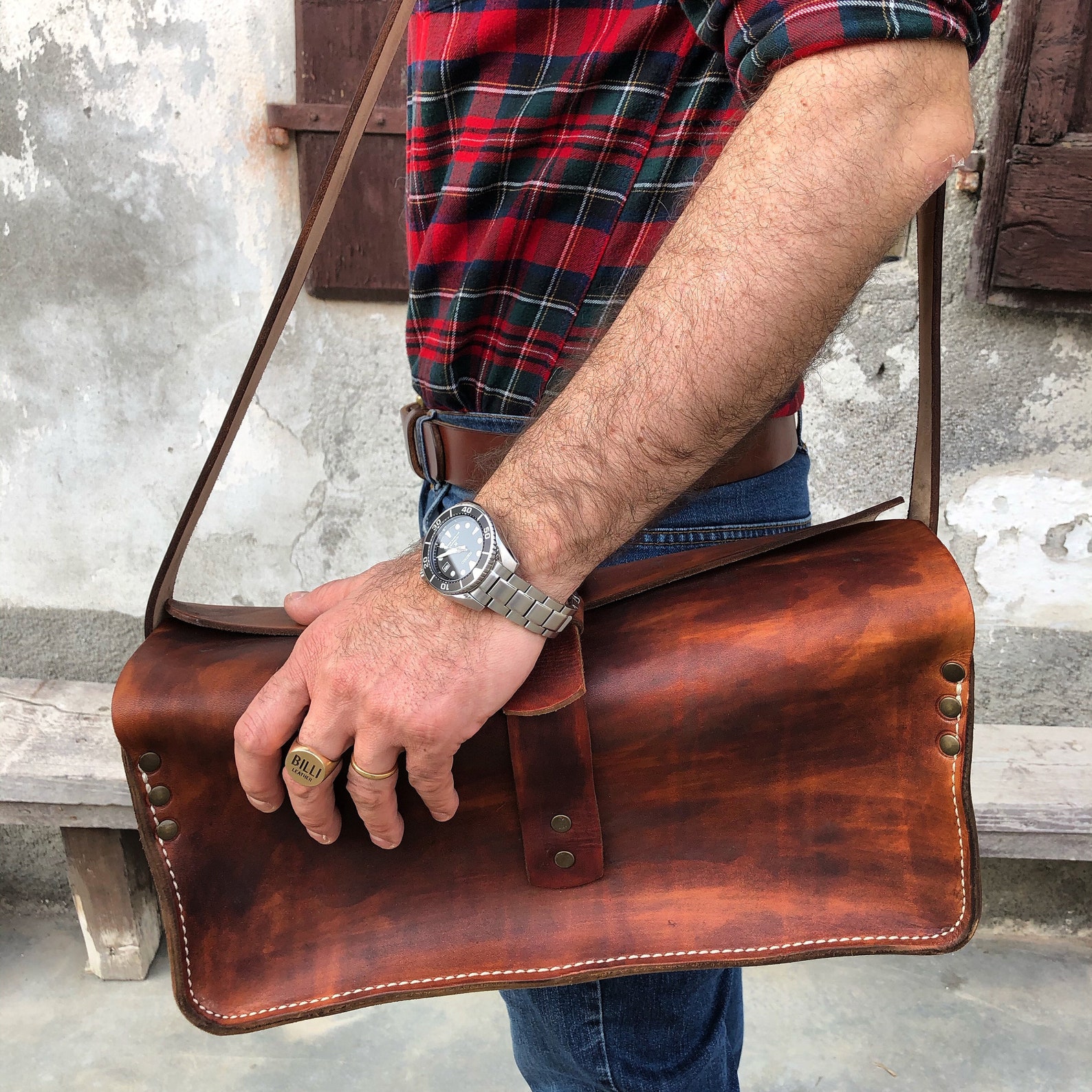 Bolsa de herramientas de cuero Etsy