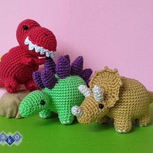 Hako Ball Dinosaurs Crochet Pattern (PDF) by Hako Amigurumi