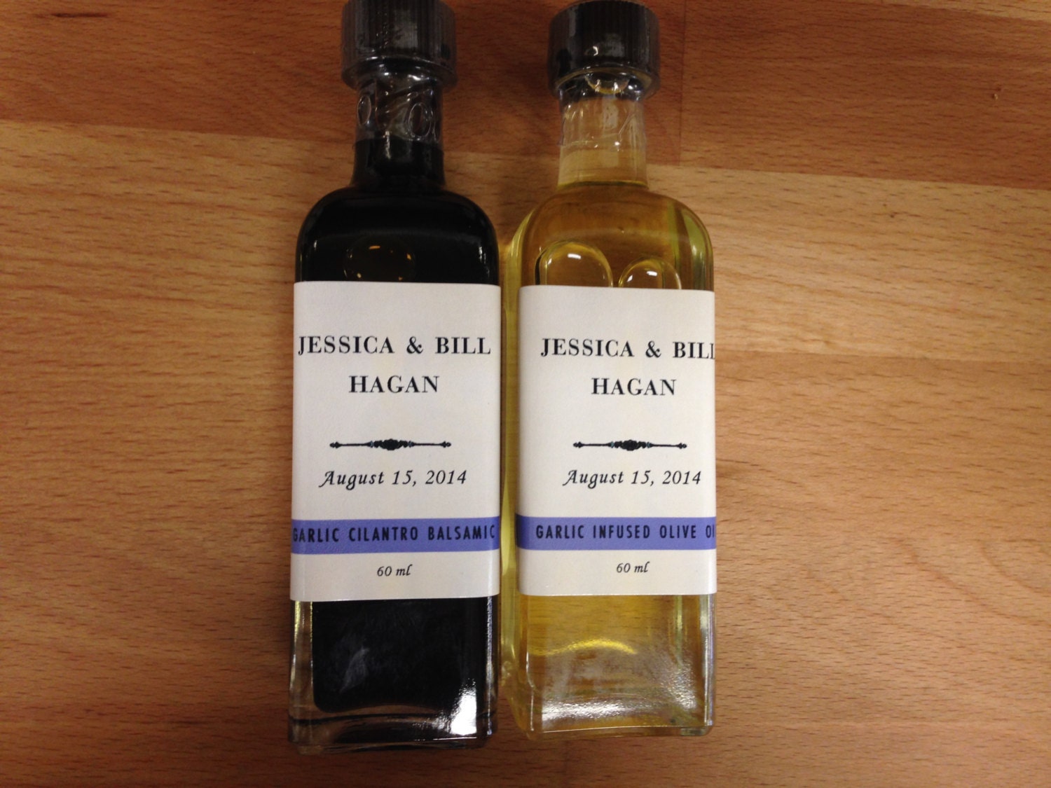 Custom Printed Olive Oil and Balsamic Vinegar Wedding Favors Etsy