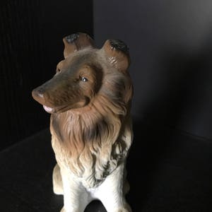 On Sale. Vintage Collie Dog figurine bisque