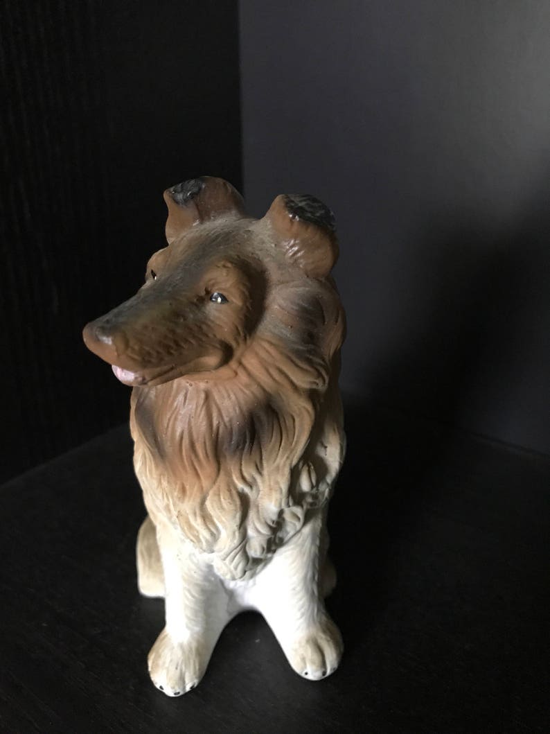 On Sale Vintage Collie Dog figurine bisque