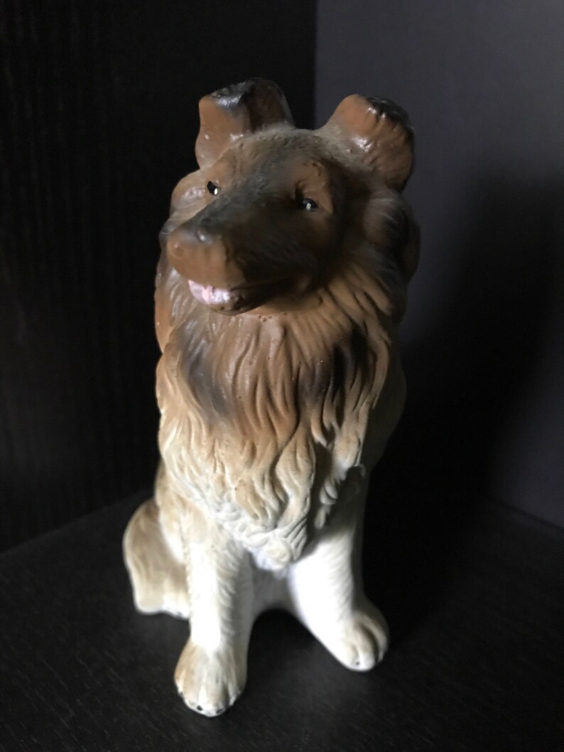 On Sale Vintage Collie Dog figurine bisque