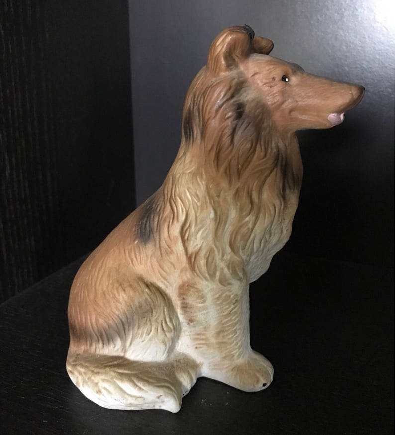 On Sale Vintage Collie Dog figurine bisque