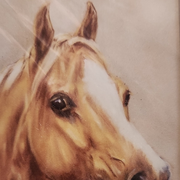 PALOMINO Horse Art Print  5x7" matted signed print ready to frame