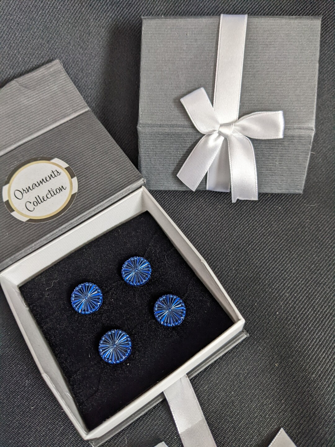 NUMBER Pins New BLUE Boxed Set of 4 by ornaments Etsy