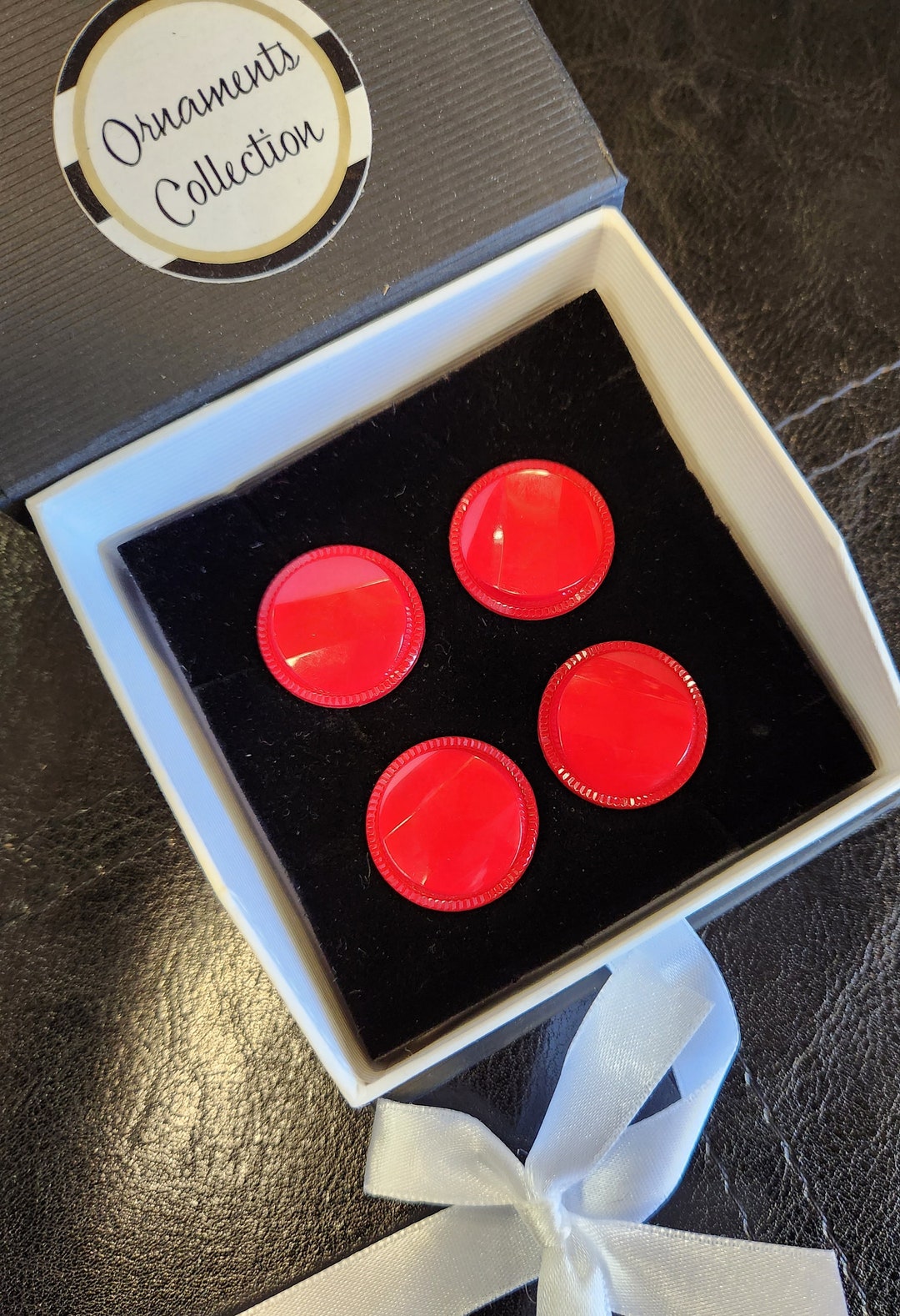 NUMBER Pins Bright Red Set of 4 Called Etsy